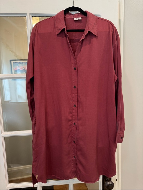tentree Dresses & Skirts - Tentree Button-Up Shirt Dress in Deep Mauve
